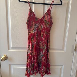 Angie Red Floral Mini Dress